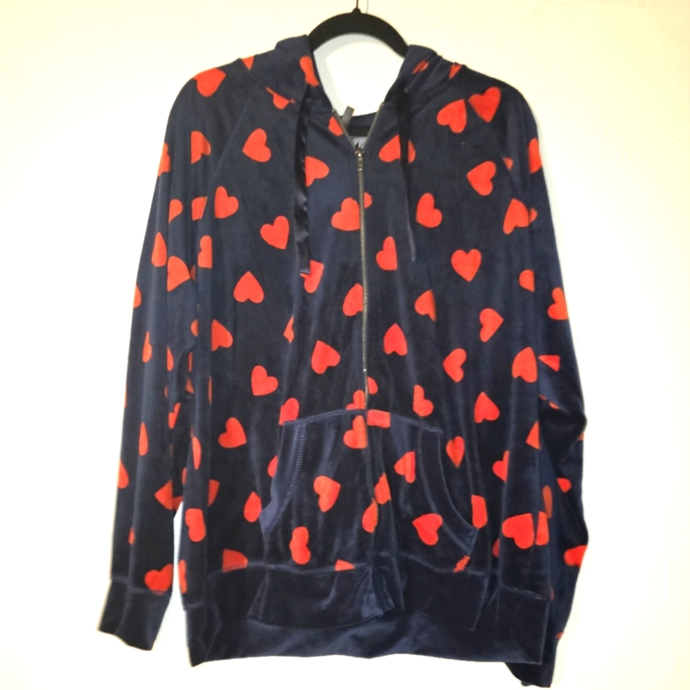 TORRID Velour Long Sleeve Zip Lounge Hoodie